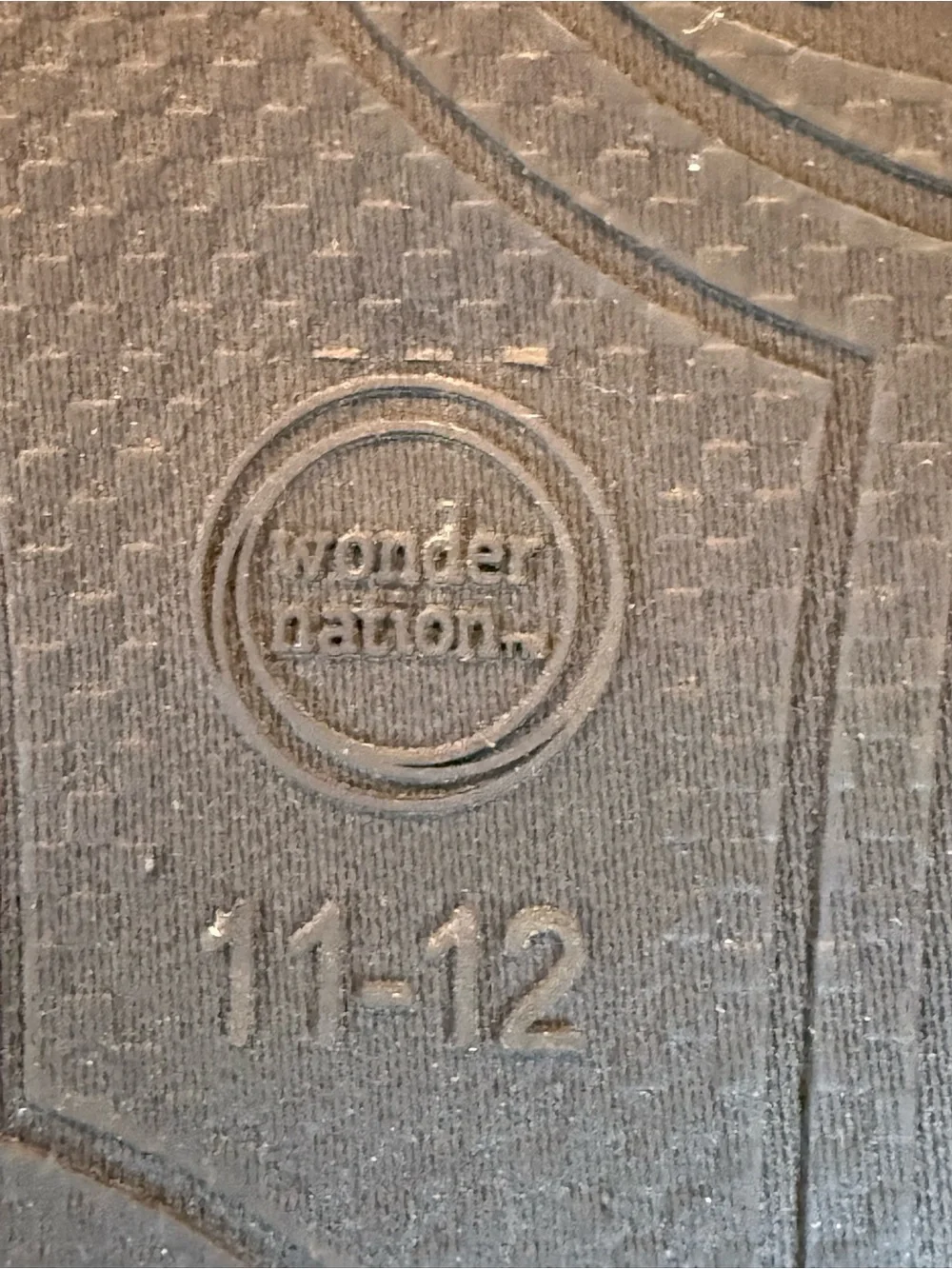 wonder nation Black Textured Rubber Outsole - Kids Size 11-12